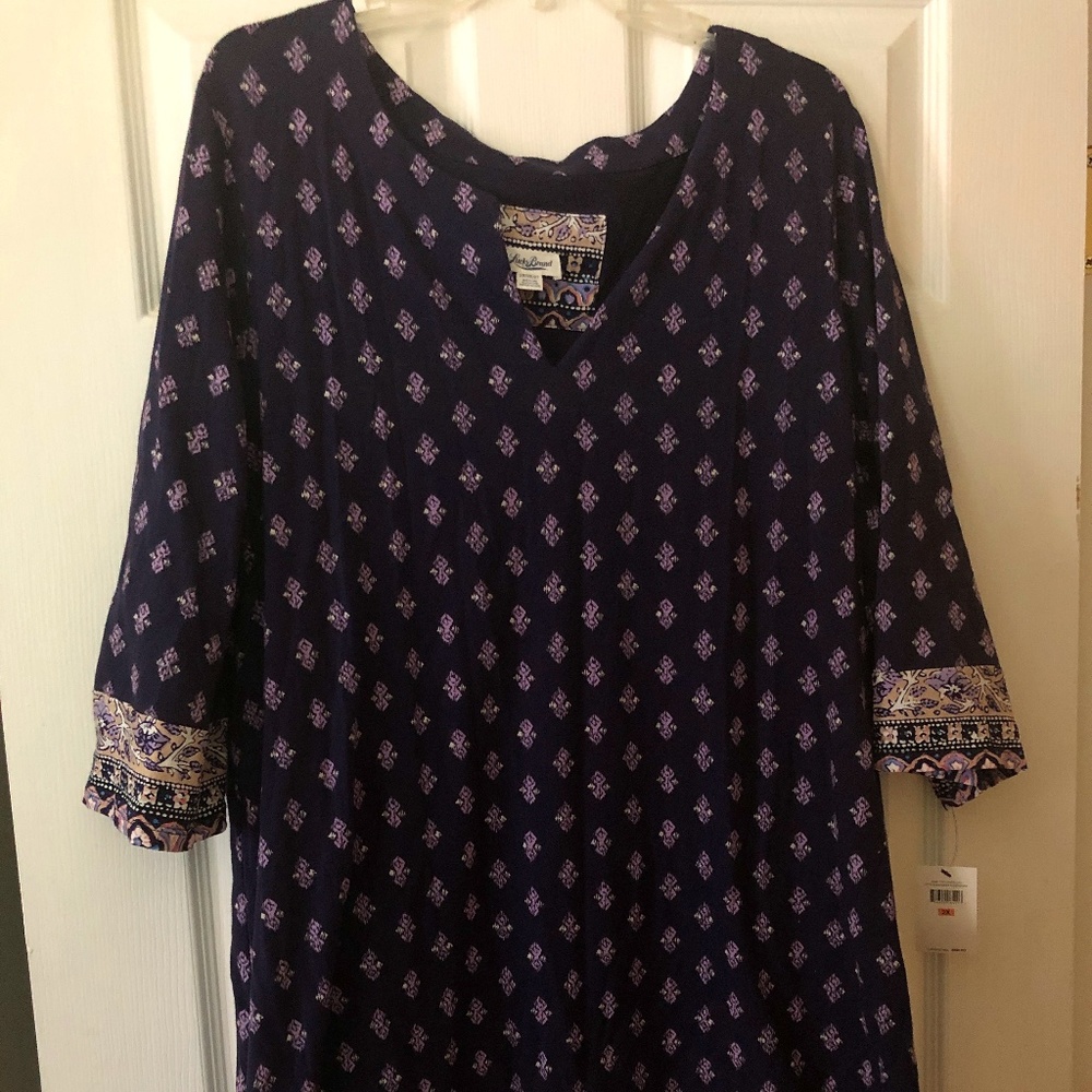 Purple Patterend Shirt Dress